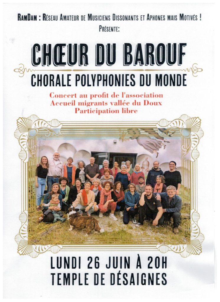 migrant choeur du barouf association migrant doux