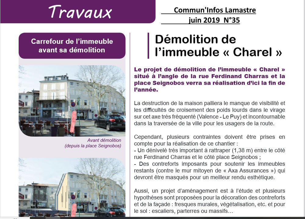 demolition charel commun info lamstre f