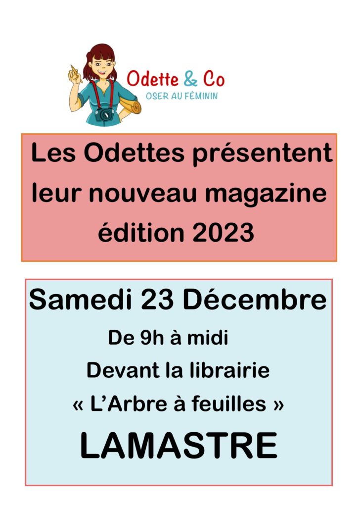 affiche lancement du mag Odette 2023
