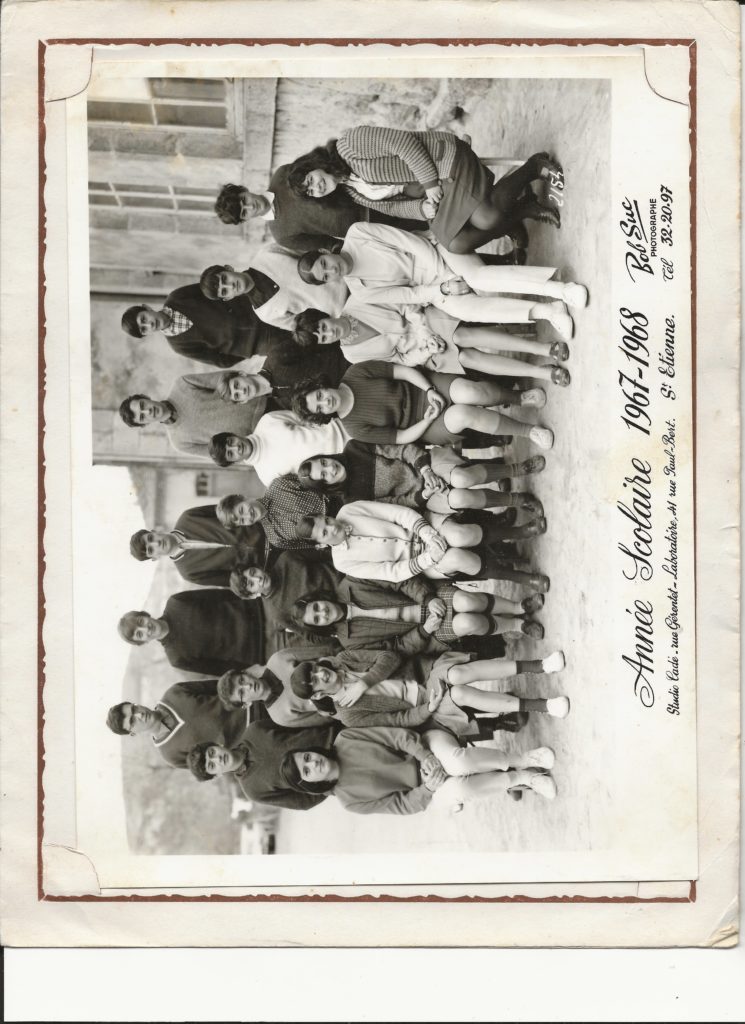 college LAMASTRE 1967 68 elèves, classe 4 ieme