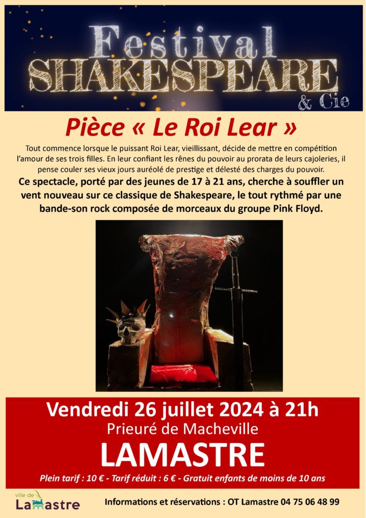 Affiche Shakespeare 2024 lamastre