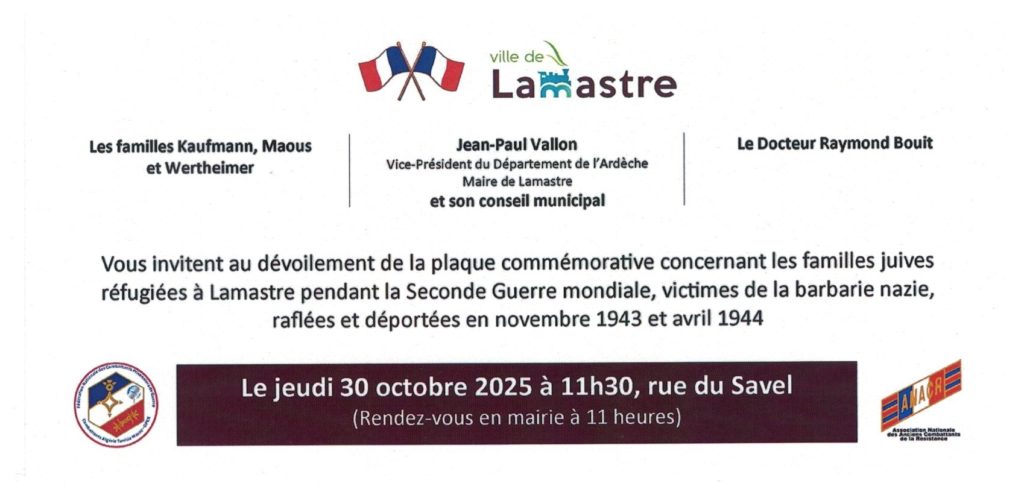 invitation plaque 30 octobre red