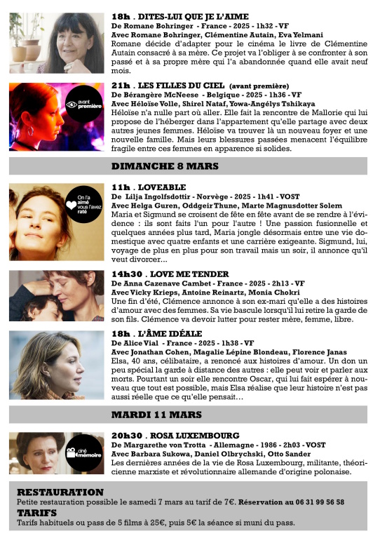 liste 2 programme autour delles 2026