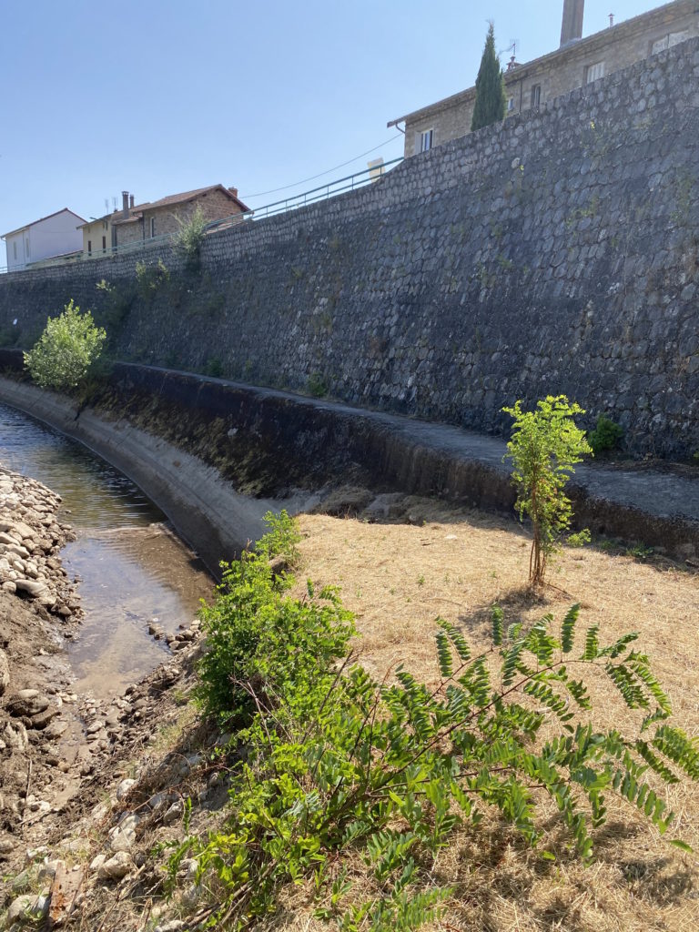 semelle béton réalisée en 1964
