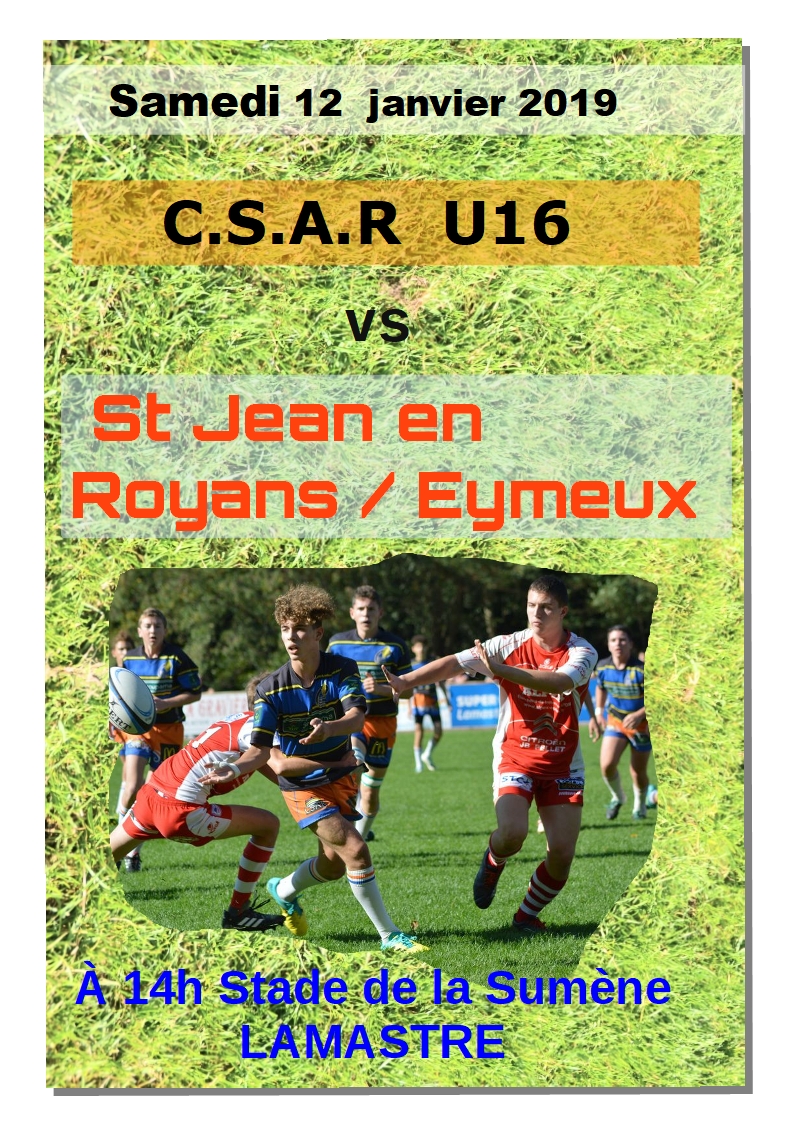 U16 12.1.19 SAINT JEAN ROYANS EYMEUX