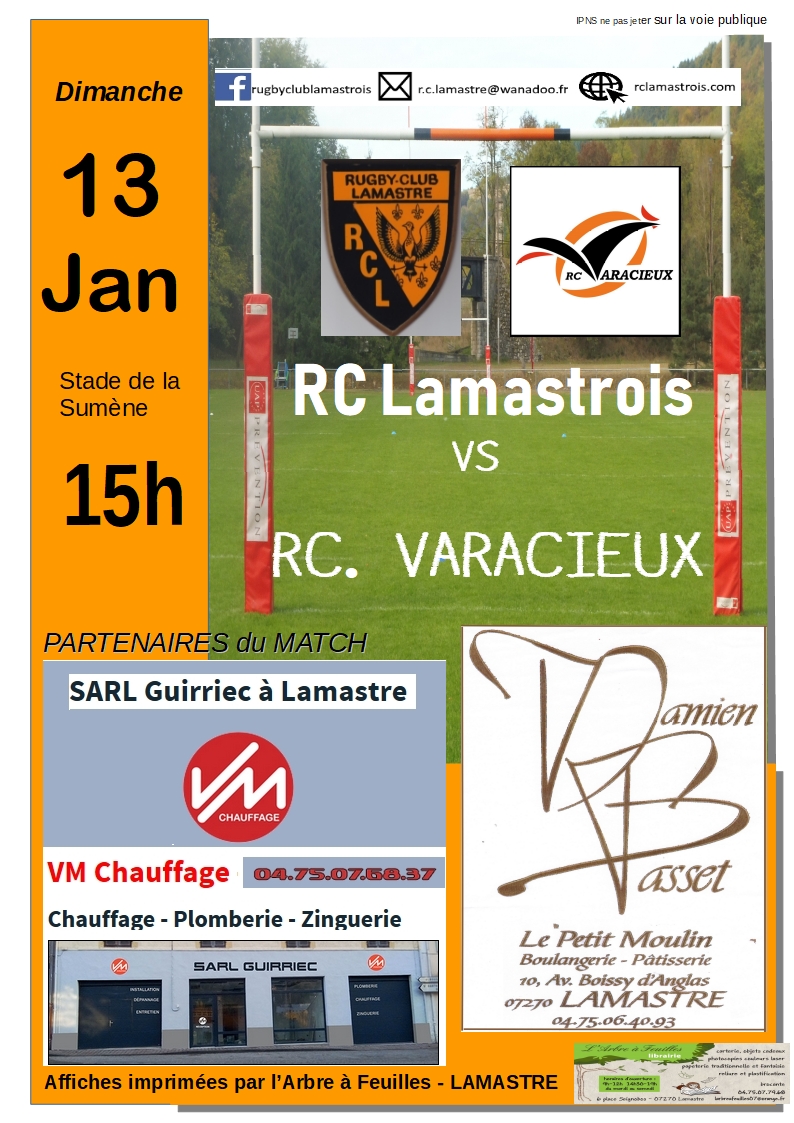 rc lAMASTRE varacieux 13.1.19