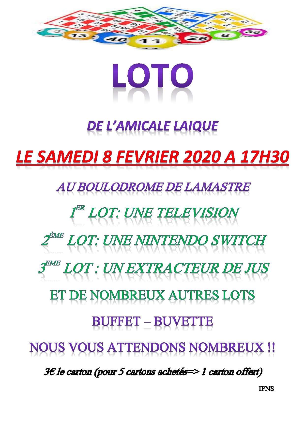 loto amicale laique lamastre 2020